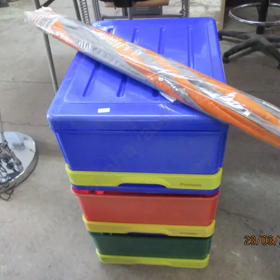 Plastic Drawers and Umbrella