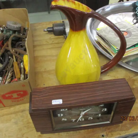 Retro Clock and Vase