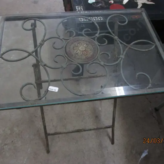 Glasstopped Side Table