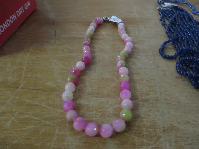 Pink Jade Necklace Image 1++