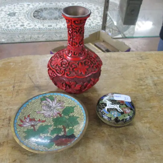 Cinnebar & Cloisonne