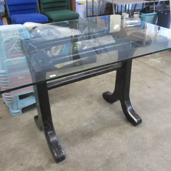 Glass Topped Table