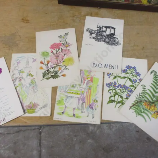 1950 P&O Shipping Menus