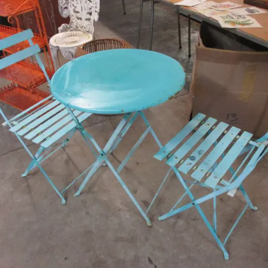 Steel Folding Table and Chairs