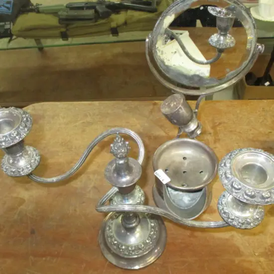 Candle Stand and Shaving Mirror