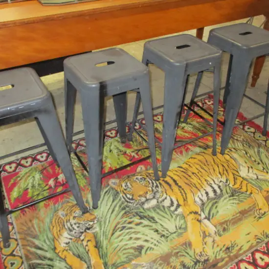 4 Steel Stools