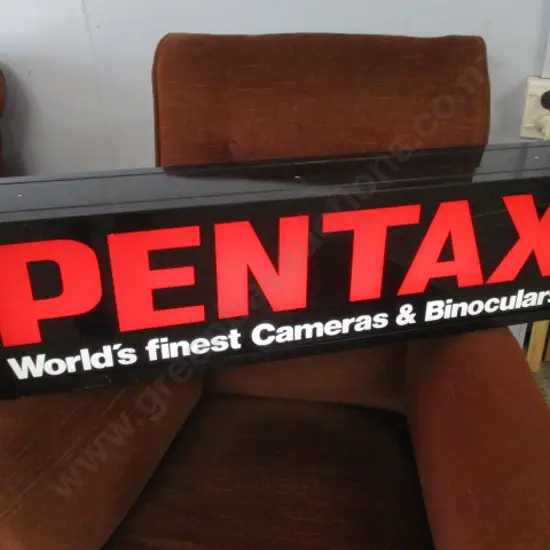 Illuminated Pentax Sign