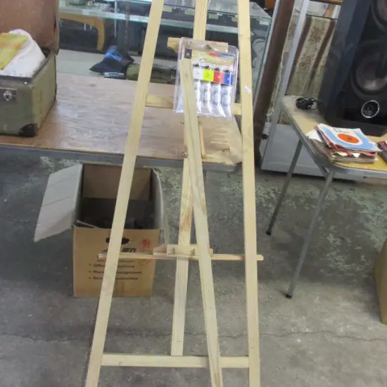 Easel and Paints