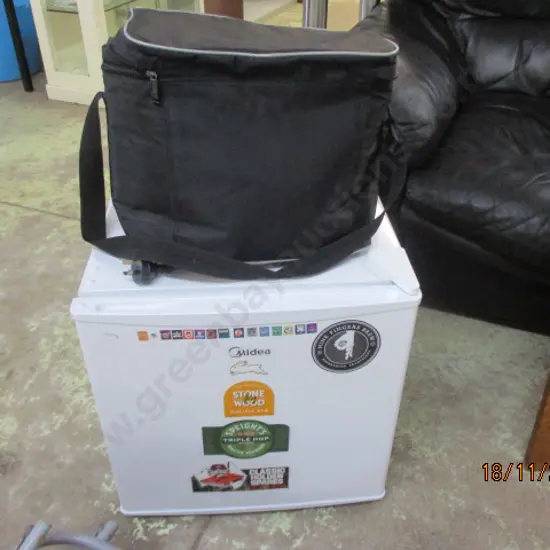 Mini Fridge (dented) and Chiller Bag