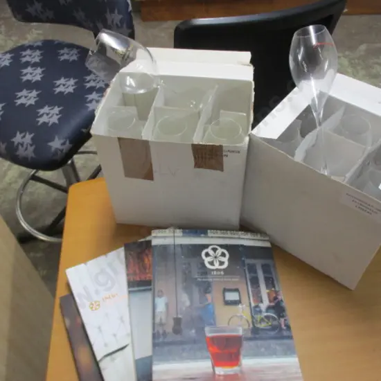 Wine Glasses and Books