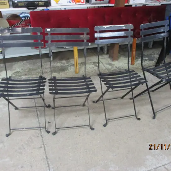  Folding Steel Patio Chairs