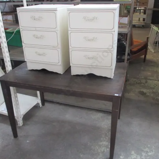 Table and Bedside Cabinets