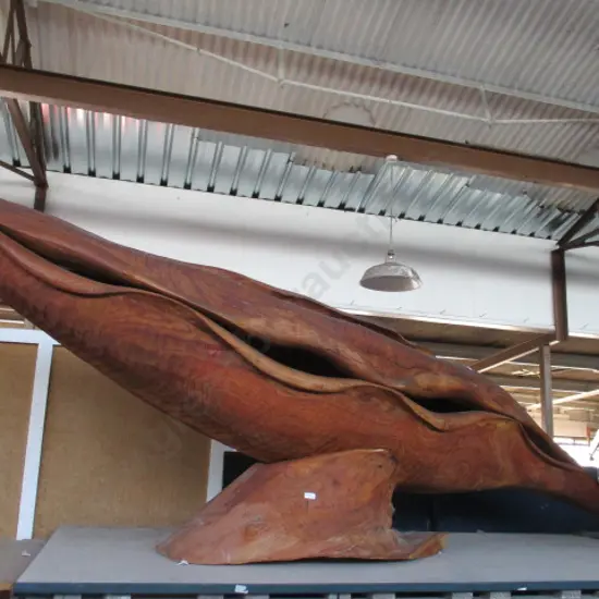 Large Wooden Sculpture "Whales Tail"