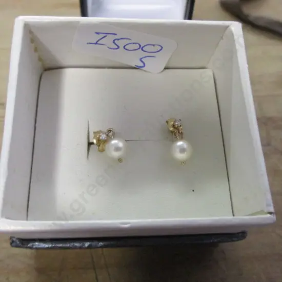 9ct Gold Pearl Earings