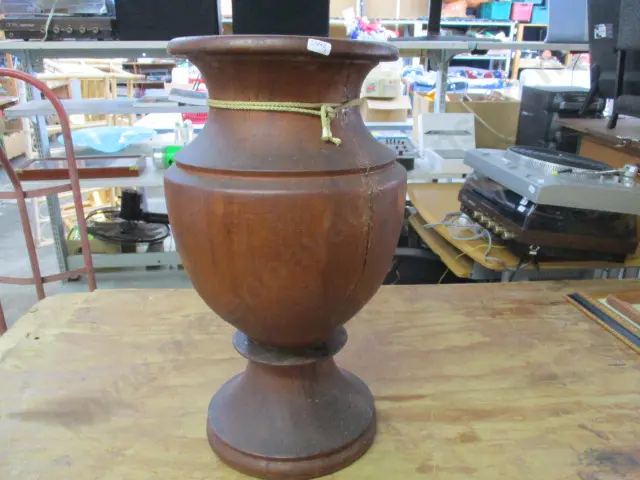 Large Turned Timber Urn Image 1++