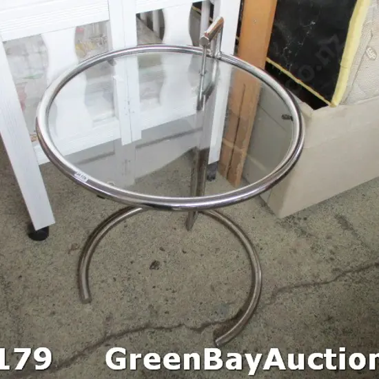 Chrome and Glass Side Table