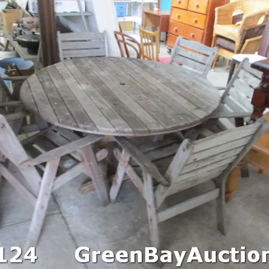 Large BBq Table and 6 Chairs