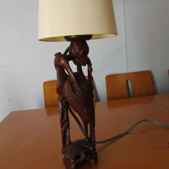 Vintage Hand Carved lamp