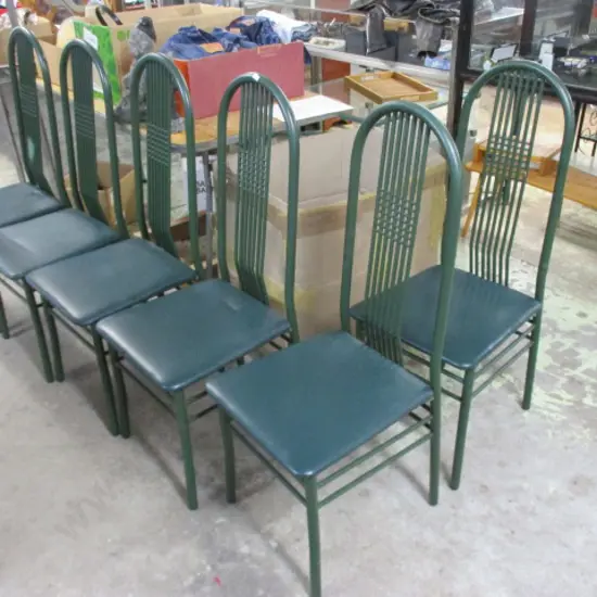 6 Mid Century Tubular Chairs