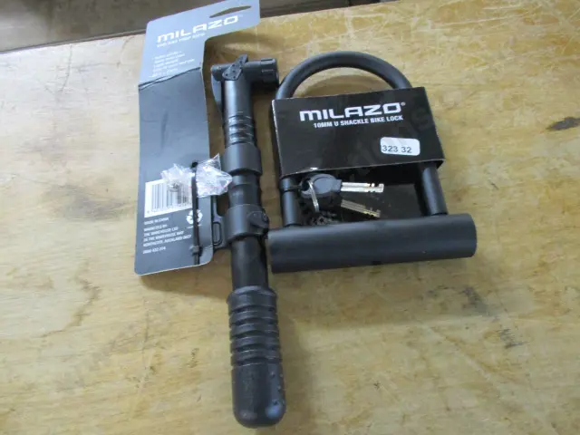 Bike Pump and Lock Image 1++