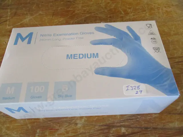 Blue Nitrile Gloves Image 1++