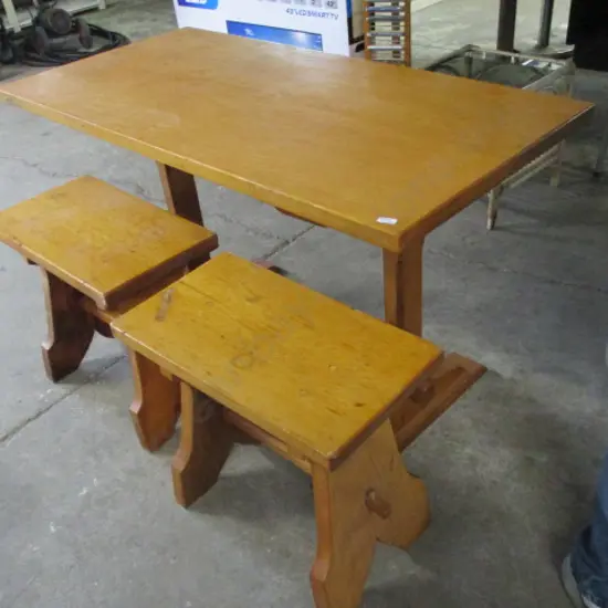 Kauri Table and Stools